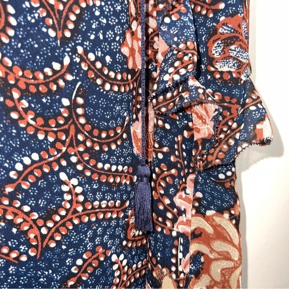 Madewell Lily Ruffle Dress on Sea Floral Print Size Small - Picture 7 of 15